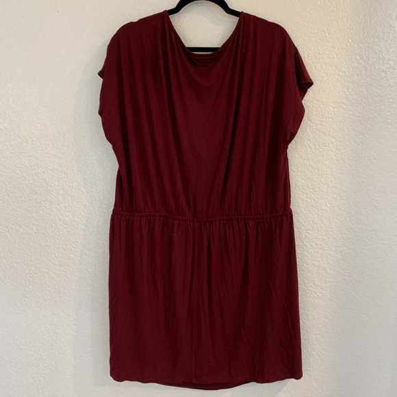 Lane Bryant Dress 22/24 NEW Maroon Red Sequins Cowl Neck Stretchy Sparkly Party - Picture 10 of 11